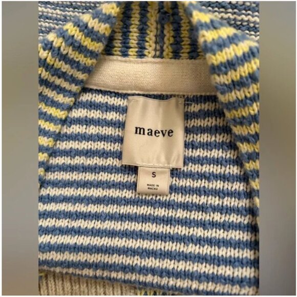 Anthropologie Maeve Stripy Sweater Cardigan size S - Picture 7 of 8